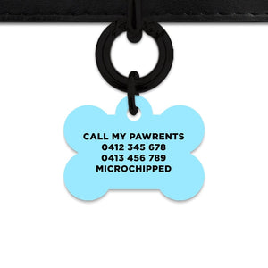 Bailey And Bone Pet Tag Blue Black And White Stripes Pet Tag