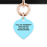 Bailey And Bone Pet Tag Blue Black And White Stripes Pet Tag