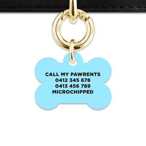 Bailey And Bone Pet Tag Blue Black And White Stripes Pet Tag