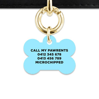 Bailey And Bone Pet Tag Blue Black And White Stripes Pet Tag