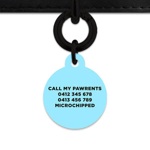 Bailey And Bone Pet Tag Blue Black And White Stripes Pet Tag