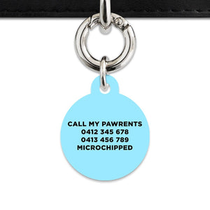 Bailey And Bone Pet Tag Blue Black And White Stripes Pet Tag