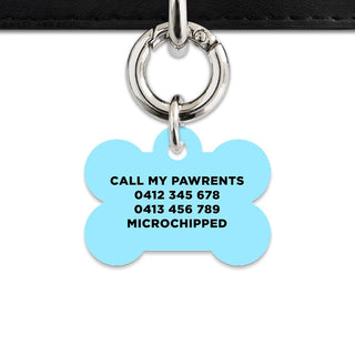 Bailey And Bone Pet Tag Blue Black And White Stripes Pet Tag