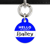Bailey And Bone Pet Tag Blue Hello My Name Is Pet Tag