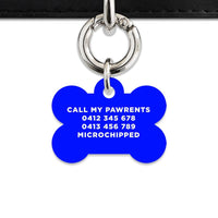 Bailey And Bone Pet Tag Blue Hello My Name Is Pet Tag