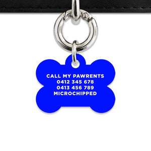 Bailey And Bone Pet Tag Blue Hello My Name Is Pet Tag