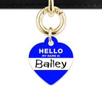 Bailey And Bone Pet Tag Blue Hello My Name Is Pet Tag