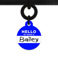 Bailey And Bone Pet Tag Blue Hello My Name Is Pet Tag