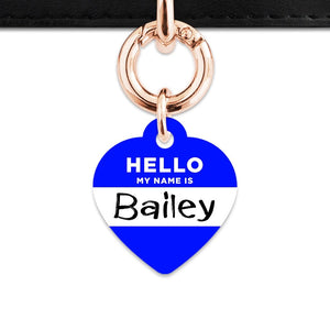 Bailey And Bone Pet Tag Blue Hello My Name Is Pet Tag