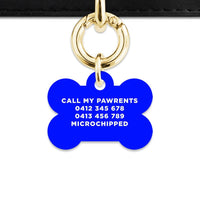 Bailey And Bone Pet Tag Blue Hello My Name Is Pet Tag