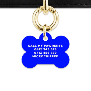 Bailey And Bone Pet Tag Blue Hello My Name Is Pet Tag