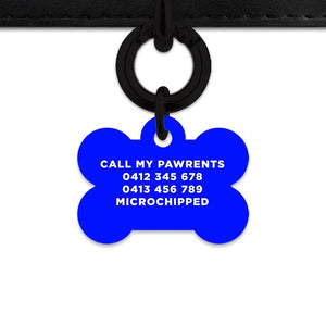 Bailey And Bone Pet Tag Blue Hello My Name Is Pet Tag