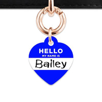 Bailey And Bone Pet Tag Blue Hello My Name Is Pet Tag