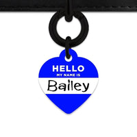 Bailey And Bone Pet Tag Blue Hello My Name Is Pet Tag