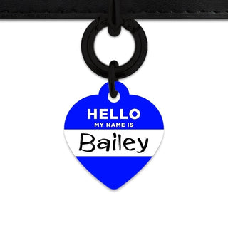 Bailey And Bone Pet Tag Blue Hello My Name Is Pet Tag