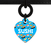 Bailey And Bone Pet Tag Blue Sushi Pattern Pet Tag