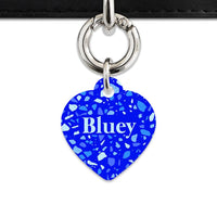 Bailey And Bone Pet Tag Blue Terrazzo Pet Tag