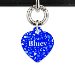 Bailey And Bone Pet Tag Blue Terrazzo Pet Tag