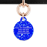 Bailey And Bone Pet Tag Blue Terrazzo Pet Tag
