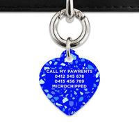 Bailey And Bone Pet Tag Blue Terrazzo Pet Tag
