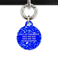 Bailey And Bone Pet Tag Blue Terrazzo Pet Tag