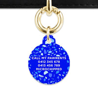 Bailey And Bone Pet Tag Blue Terrazzo Pet Tag