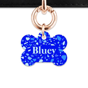 Bailey And Bone Pet Tag Blue Terrazzo Pet Tag