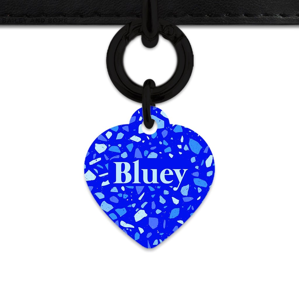 Bailey And Bone Pet Tag Blue Terrazzo Pet Tag