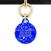 Bailey And Bone Pet Tag Blue Terrazzo Pet Tag