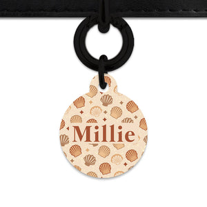 Bailey And Bone Pet Tag Boho Beige Seashells Pet Tag