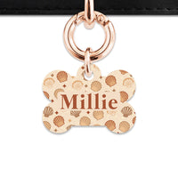 Bailey And Bone Pet Tag Boho Beige Seashells Pet Tag
