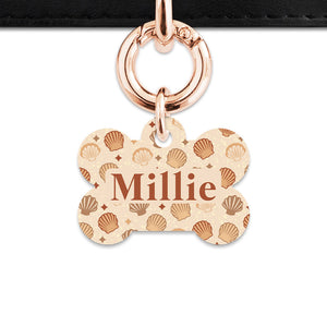 Bailey And Bone Pet Tag Boho Beige Seashells Pet Tag