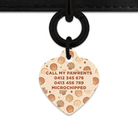 Bailey And Bone Pet Tag Boho Beige Seashells Pet Tag