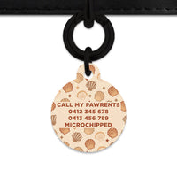 Bailey And Bone Pet Tag Boho Beige Seashells Pet Tag