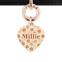 Bailey And Bone Pet Tag Boho Beige Seashells Pet Tag