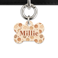 Bailey And Bone Pet Tag Boho Beige Seashells Pet Tag