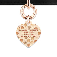 Bailey And Bone Pet Tag Boho Beige Seashells Pet Tag