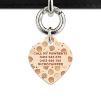 Bailey And Bone Pet Tag Boho Beige Seashells Pet Tag