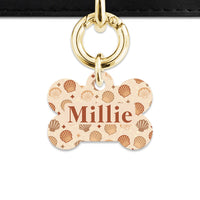 Bailey And Bone Pet Tag Boho Beige Seashells Pet Tag