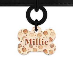 Bailey And Bone Pet Tag Boho Beige Seashells Pet Tag