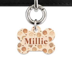 Bailey And Bone Pet Tag Boho Beige Seashells Pet Tag