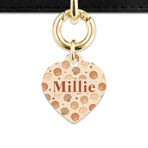 Bailey And Bone Pet Tag Boho Beige Seashells Pet Tag