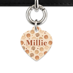 Bailey And Bone Pet Tag Boho Beige Seashells Pet Tag
