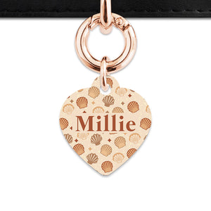 Bailey And Bone Pet Tag Boho Beige Seashells Pet Tag