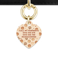 Bailey And Bone Pet Tag Boho Beige Seashells Pet Tag