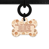 Bailey And Bone Pet Tag Boho Beige Seashells Pet Tag