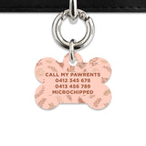 Bailey And Bone Pet Tag Boho Brown Leaves Pet Tag