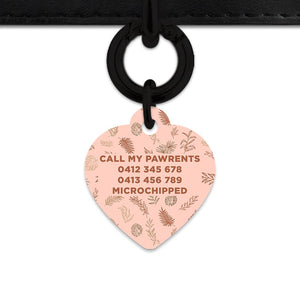 Bailey And Bone Pet Tag Boho Brown Leaves Pet Tag