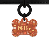 Bailey And Bone Pet Tag Bone / Black Abstract Organic Shapes Pet Tag