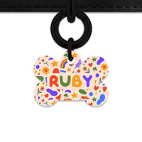 Bailey And Bone Pet Tag Bone / Black Cute Summer Shapes Pet Tag